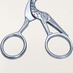 Acronde 2PCS Vintage Stork Shape Sewing Scissors Stainless Steel Tailor Scissors Sharp Sewing Shears for Embroidery, Sewing, Craft, Art Work & Everyday Use (Gold)