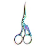 Acronde 2PCS Vintage Stork Shape Sewing Scissors Stainless Steel Tailor Scissors Sharp Sewing Shears for Embroidery, Sewing, Craft, Art Work & Everyday Use (Gold)