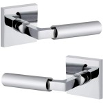 Entrance Door Handle, Door Levers Suitable for Door Handles of Commercial and Residential Outdoor Doors, Entrance Doors, Villa Doors and So On, AA Door Handle. (Polished Silver) (Polish Silver)