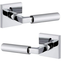 Entrance Door Handle, Door Levers Suitable for Door Handles of Commercial and Residential Outdoor Doors, Entrance Doors, Villa Doors and So On, AA Door Handle. (Polished Silver) (Polish Silver)